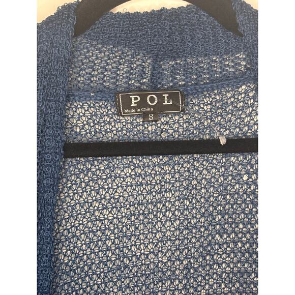 POL Women's Deep Blue Open Knit Cardigan-NWOT - Picture 3 of 4